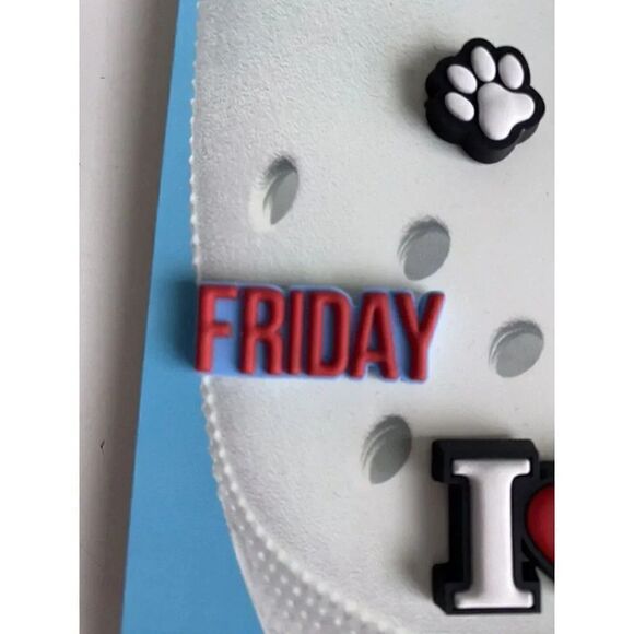 Crocs Jibbitz Shoe Charms Things I Love 5 Pack Friday Coffee Dog Paw Mountain - Picture 2 of 10